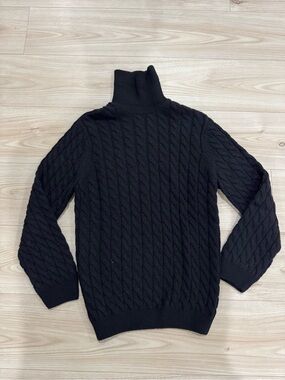 Zara Black Ribbed Knit Sweater